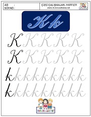 l harfi çizgi çalışması